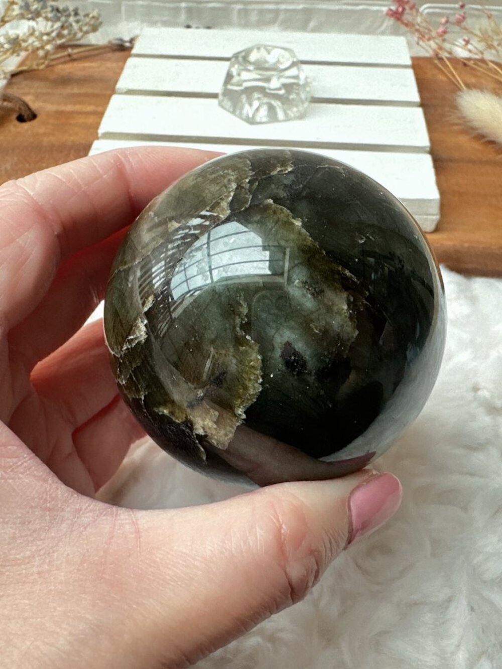 Beautiful Labradorite Sphere (LAB5) - Picture 6 of 10